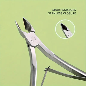 Pinces à cuticules professionnelles de haute qualité Coupe-ongles en acier inoxydable pour ongles épais et incarnés pour hommes et femmes - Product Image 4