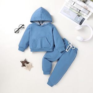 Ensemble de survêtement en coton respirant durable de haute qualité pour garçons et filles unisexe pour l'hiver - Product Image 1