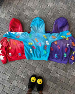 100% Sudadera con capucha de algodón para hombres Unisex de alta calidad para Puff Print Oversized Fit Men's Puff Printing Hoodies - Product Image 5