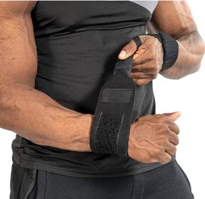 Poignets antidérapants réglables pour la salle de sport Équipement de sécurité de fitness avec logo personnalisé pour l'haltérophilie Musculation Deadlifts - Product Image 5