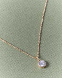 จี้เพชรสีเหลืองทองแบบไม่มีโซ่18KT สำหรับปลูกเพชรทรงกลมมีสีใส VS1อัญมณี3.5กรัมขายส่งจากโรงงาน - Product Image 5