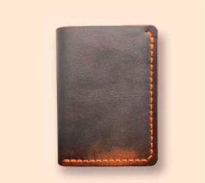 Portefeuille à trois volets en cuir véritable à fermeture ouverte antivol vintage pour LTW-0059 personnalisée unisexe - Product Image 2