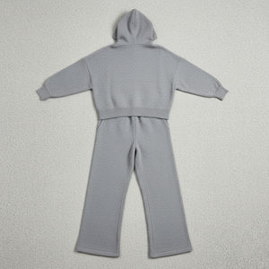 Chándal de Mujer de Alta Calidad, Personalizado con Logotipo Impreso en 3D, Estilo Holgado, Color Sólido, Bloques de Color Invernales, 100% Algodón, Hombros Caídos - Product Image 6