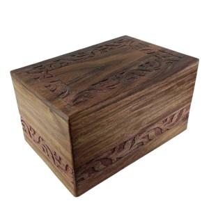 Urnes de crémation en bois en gros Urnes de crémation en bois de forme rectangulaire Urne de crémation en bois d'Inde - Product Image 3