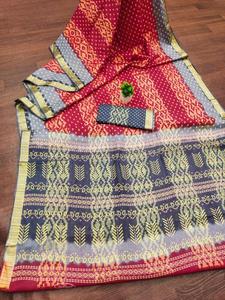 Sari indien en soie JBC-ASHIKA, réversible, décontracté, toutes saisons, coupe classique pour femmes, vente en gros pour mariage - Product Image 3