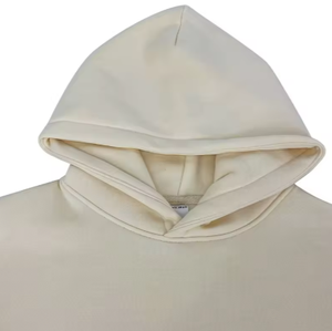 Sweat à capuche surdimensionné à logo personnalisé 100% coton sweat-shirt en polaire épaisse 330GSM Streetwear pull-over sweats à capuche unisexes - Product Image 3