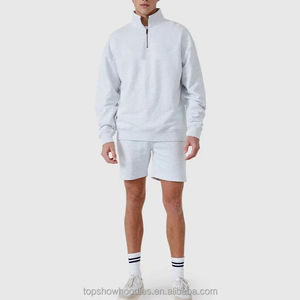 Personalizar Logo Quarter Zip Neck bordado Sport Mens Half Zip Pullover Fleece Quarter Zip Collar Golf Sudadera con capucha - Product Image 6