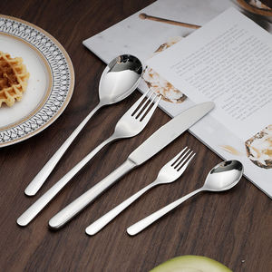 Ensemble de couverts en argent pour une salle à manger moderne, couverts en acier inoxydable durables pour la maison, la cuisine, les fêtes et les restaurants - Product Image 5