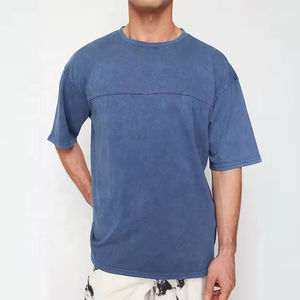 2024 ropa de calle personalizada de alta calidad para hombre, Camiseta lisa de algodón de talla grande Vintage Acid 100% para hombre, Camiseta holgada estampada - Product Image 5