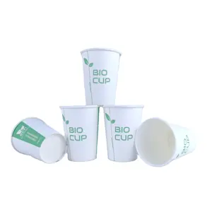 Tasses en papier jetables imprimées personnalisées pour boissons chaudes | Tasse à café en papier à paroi unique écologique March expo 2023