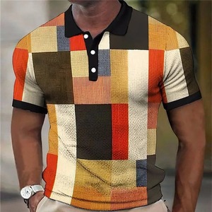 100% pull en mérinos été hommes revers pull à manches courtes POLO cou pull haut ample tricoté vêtements grande taille T-shirt - Product Image 2