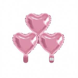 Palloncini in Foil a Forma di Cuore Rosa per Feste, 10 Pollici, Confezione da 12 Pezzi - Product Image 2