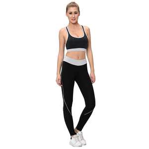 Ensemble de yoga pour femmes de haute qualité 100% Spandex Polyester Respirant Taille haute Entraînement Gym Personnalisé Ensemble de soutien-gorge de sport et de leggings 2 pièces - Product Image 3