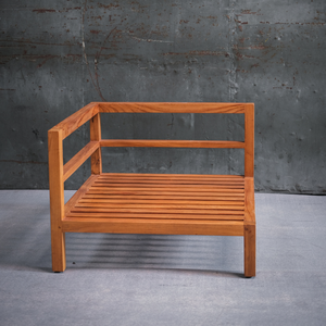 현대 스칸디나비아 디자인 Vertu 1 인용 단단한 나무 티크 야외 코너 의자 호텔 빌라 거실 쿠션 포함 - Product Image 3