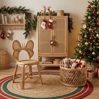 Chaise enfant en rotin avec dossier en forme de papillon, chaises enfant en cannage tressé à la main, excellent prix