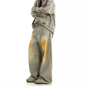 กางเกงยีนส์ทรงแบ็กกี้ผู้ชาย ขาดเซอร์ๆ ทรงสกินนี่ ทรงตรง ทรงหลวม สบายๆ แฟชั่น ทนทาน คุณภาพสูง ขายส่ง - Product Image 1