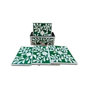 Premium Quality MDF Wooden and Resin Bone Inlay Coasters for Hot & Cold Drinks Handmade Luxury <b>Table</b> Coasters - Product Image 4