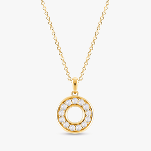 Collier pendentif halo rond éclatant avec diamant de laboratoire de 1,00 carat serti en or massif 14 carats pour cadeau d'anniversaire de mariage F-VS - Product Image 1