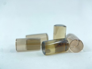 10 pièces de pierres précieuses cylindriques en quartz fumé naturel, 13x7mm, pour la fabrication de bijoux - Product Image 2