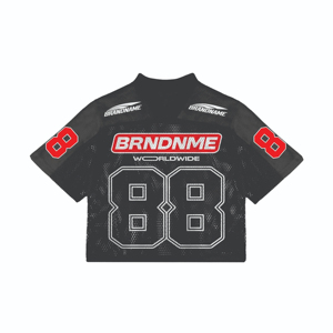 High Quality Streetwear Oversized Jersey Manufacturer Over Sized Cropped Mesh Top Football Jersey Practice Mesh T-Shirt for Men - Product Image 3