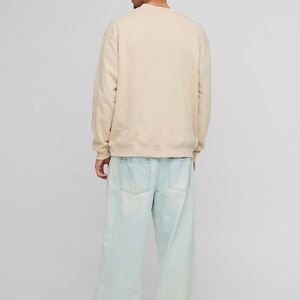 Jersey extragrande de invierno con cuello redondo personalizado para hombre, sudadera de manga larga 100% algodón transpirable con estampado Digital - Product Image 3