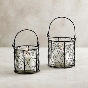 Bougeoirs en verre en fer forgé finition noire pour la décoration de table à la maison, Pâques, Saint-Valentin - Écologique - Product Image 2