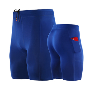 Pantalones de chándal deportivos para hombre, pantalones cortos de entrenamiento deportivo de secado rápido de alta elasticidad, pantalones ajustados de compresión para gimnasio y correr de cinco puntos - Product Image 2