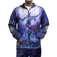 Vestes softshell en microfleece personnalisées à sublimation, imprimées à rayures camouflage, respirantes, coupe-vent, légères, avec fermeture éclair sur le devant