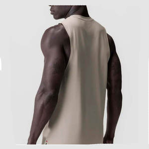 Haute Qualité Léger Gym Workout Débardeurs Hommes Solide Polyester Évacuation De La Sueur Respirant Fitness Gym Stringer Top XL Poche - Product Image 4