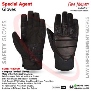 ถุงมือยุทธวิธีต่อสู้คุณภาพสูงทำจากหนังสังเคราะห์ถุงมือนิรภัยสำหรับตัวแทนพิเศษถุงมือหนังจากปากีสถาน - Product Image 6