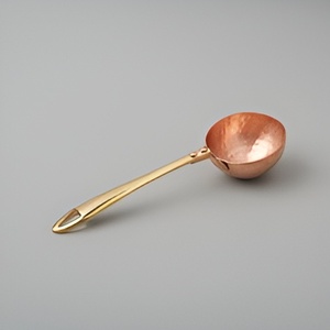 Cuillères à thé et à café en laiton poli de la meilleure qualité Belles poignées Ustensiles de cuisine Couverts Couverts 2024 - Product Image 2