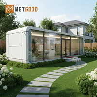 Maison capsule spatiale moderne de luxe industrielle MERGOOD AC-26511 Apple Cabin gris foncé, préfabriquée, modulaire, mini-maison portable