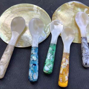 Exquisita cuchara de nácar de Vietnam hecha a mano, utensilio de concha natural para vajilla de cocina con estilo y servicio - Product Image 1