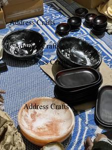 Newly Designed Resin Salad <b>Bowl</b> Blue and <b>White</b> Eco-Friendly Party Food Grade Durable <b>Serving</b> Platters Table Decor Kitchenware - Product Image 6