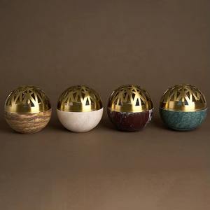 Vente en gros de parfum d'intérieur en métal et en marbre de l'Inde Brûleur d'encens fantaisie Bakhoor avec couleur et taille personnalisées - Product Image 6