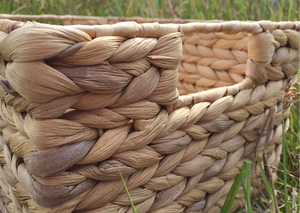 Panier de rangement en jacinthe d'eau tissé à la main Panier de rangement en jacinthe d'eau naturelle tissé à la main Panier en jacinthe d'eau naturelle - Product Image 6