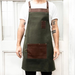 Tablier de Barbier en Cuir à Bretelles Croisées avec Poches – Vente Chaude en Gros pour Salons de Coiffure - Product Image 5