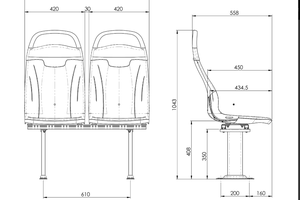 Asientos de Repuesto de Lujo para Autobús, de Plástico Inyectado, Nuevos, al por Mayor - Product Image 3