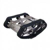 WIFI Robot Tank Kit Unfinished Smart Robotic Car Kit + A1 Robot Standard Version Black