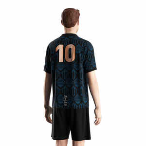 Denim Jersey para Hombre - Estampado Puff y Antipilling, Venta al por Mayor OEM Personalizada - Product Image 3