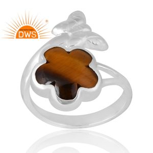 Stylish 925 Sterling Silver Natural <b>Tiger</b> <b>Eye</b> Yellow Gemstone Ring Custom <b>Jewelry</b> For Women Gift For Her - Product Image 1