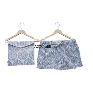 Ensemble de pyjama pour femmes en coton pur fait à la main, imprimé cerises, léger, séchage rapide, doux, respirant, impression numérique, décontracté - Product Image 3