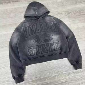 Fabricación de ropa personalizada, venta al por mayor, sudaderas con capucha para hombre, ropa 100% algodón, sudadera térmica desgastada, moda para hombre - Product Image 4