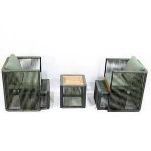 เก้าอี้เหล็กหมุนกลางแจ้งพร้อมหมอนอิงมีสไตล์ - Product Image 4