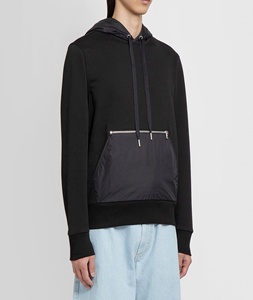 DEC Oem Personnalisé Noir Blanc Hoodies Hommes Français Terry Sweat Pull Logo Personnalisé Impression Hoodies Avec Grande Poche - Product Image 2