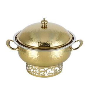 Casseroles en acier inoxydable à motif martelé, compatibles gaz et induction, écologiques, style campagnard, pour mariage royal, décoratives et pour la présentation des aliments - Product Image 5