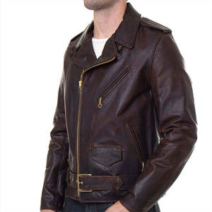 Oem Custom <b>Black</b> <b>Real</b> Cow Leather Coated Woven Jacket High Quality Hip Hop Stand Collar Full Zipper Front Two Pockets <b>Men's</b> - Product Image 3