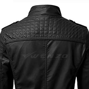 Chaqueta de Cuero de Invierno para Hombre de Alta Calidad, la Más Popular, con Logotipo Frontal, Resistente al Viento y Transpirable, Hecha en Pakistán - Product Image 4