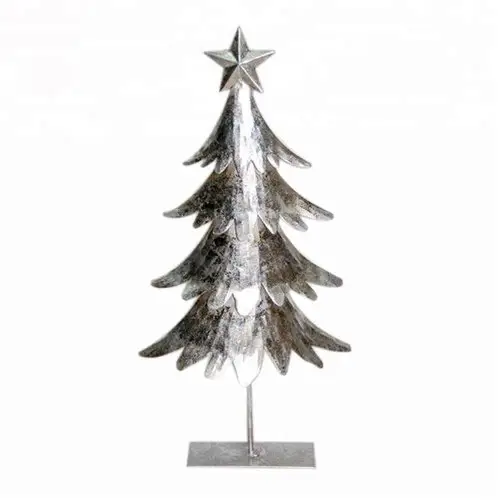 Christmas Tree Ornaments Made In Aluminum With Nickel Finish Metal Christmas Tree Decoration In Wholesale Price