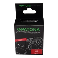 PATONA Adaptateur de batterie d'entrée USB-C Premium DMW-BLK22 DC-S5 G9 GH5 GH5S GH6 Entrée 8.5V-9.25V Out 8.4V